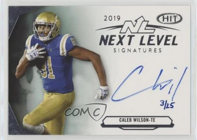 2019 Sage Hit Premier Draft Silver /25 Caleb Wilson #NL-CB Rookie Auto RC - Image 1 of 2