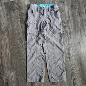 The North Face Convertible Cargo Pants Hiking Outdoor Gray Girls Size S (7/8) - Picture 1 of 9