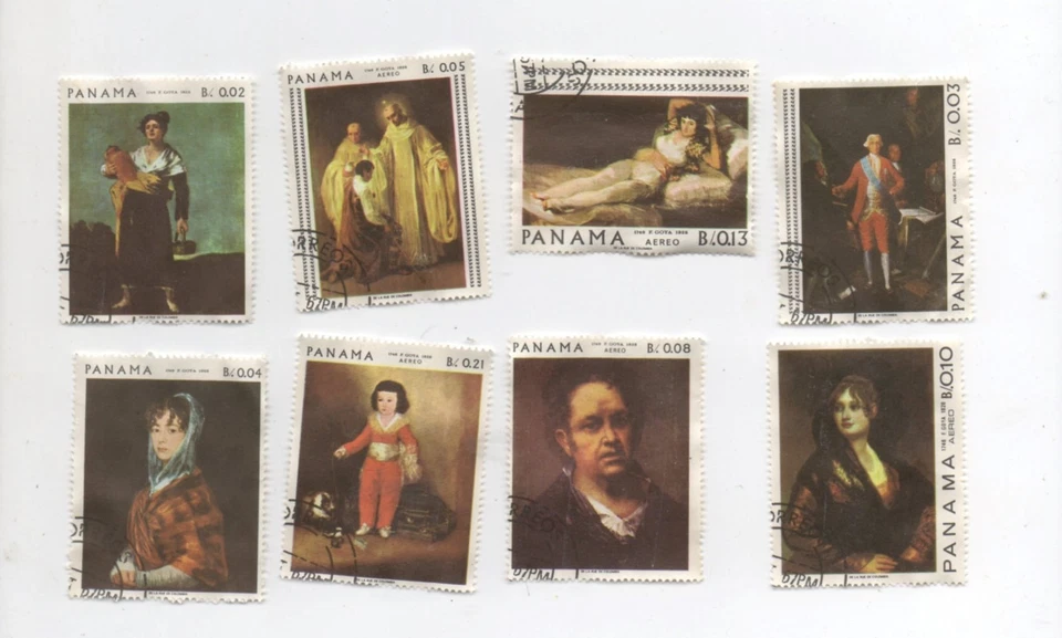 Panamá usado Scott 481-481G arte Goya Foto 1 de 1