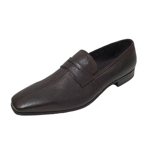 PRADA SHOES MENS CLASSIC PENNY LOAFERS BROWN MORO LEATHER sz 9 / 10 US - Picture 1 of 15