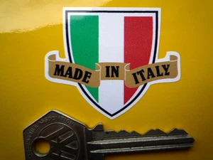 Made in ITALY Shield & Scroll Car/Motorcycle Sticker Ducati Moto Guzzi MV Agusta - Picture 1 of 1