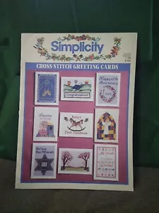 SIMPLICITY Cross Stitch Greeting Card Pattern Booklet 3705 Vintage Birth Gradu - Picture 1 of 6