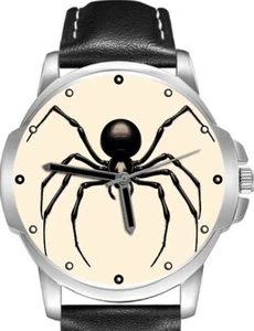 BLACK WINDOW SPIDER Art Simple Stylish Rare Collectable Quality Wrist Watch NEW - Picture 1 of 1