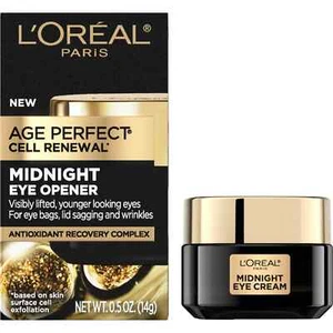 L'Oreal Paris Age Perfect Cell Renewal Midnight Eye Opener Cream 0.5 oz - Picture 1 of 7