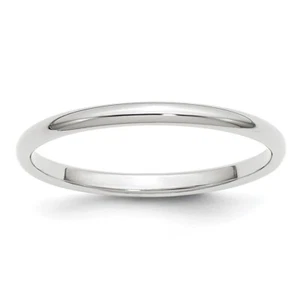 Anillo de boda redondo de platino de 2 mm regalo perfecto para mujer talla 7 2,54 g - Imagen 1 de 5