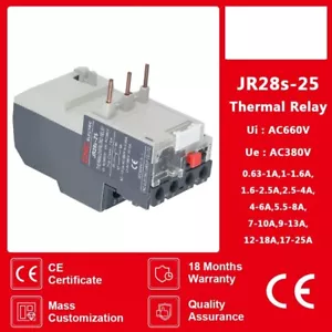 Sovraccarico regolabile relè termico 50/60 Hz 1,6 A 2,5 A 4A 6A 8A 10A 13A 18A 25A - Foto 1 di 15