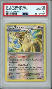 2016 Pokemon XY Breakpoint Raticate Reverse Foil #88 PSA 10 🔥Pop 1🔥 - Picture 1 of 2