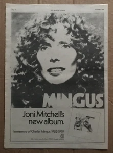 JONI MITCHELL MINGUS POSTER SIZED original music press advert from 1979 - Bild 1 von 1