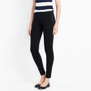 J.Crew The Gigi Pant size 6 Black Ponte Side Zip Skinny Stretch 93195 - Picture 1 of 6
