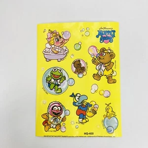 Vintage Muppet Babies Sticker Sheet 80s Jim Henson’s Bath-time Bubbles - Picture 1 of 5