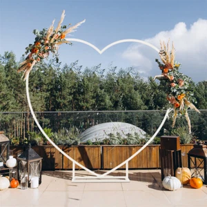 Arco de boda XXL metal arco de uva corazón fondo flores globo marco decoración - Imagen 1 de 19