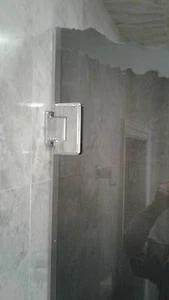 Shower Door Hinge  WITH CUSTOM 10 DEGREE PIN FOR WATER TIGHT CLOSE - Picture 1 of 3