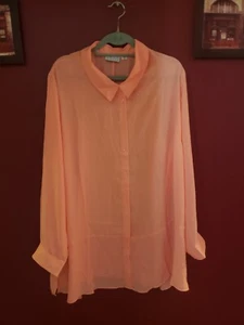 Joan Rivers Beautiful Peach Blouse 3x NEW - Picture 1 of 5