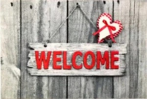 Fußmatte WELCOME Holzoptik In/Outdoor waschbar Schmutzfangmatte - Bild 1 von 2