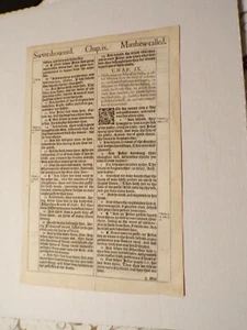1611-34-59 Line KJV Bible Leaf-Matthew 8-10-JESUS HEALS ALL-Folio- - Picture 1 of 2