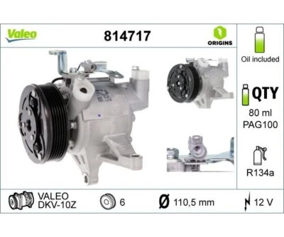 Compresor, aire acondicionado VALEO ORIGINS NEW OE TECHNOLOGY VALEO 814717 Foto 1 de 4