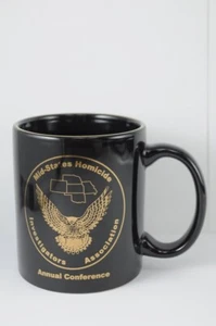 Mid-States Homicide Investigators Association Annual Conference Mug Black & Gold - Picture 1 of 1