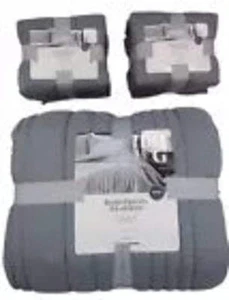 Better Homes & Gardens grau Leinenmischung King Quilt & 4 Kissenbezüge 5-teiliges Set Bettwäsche NEU - Bild 1 von 4