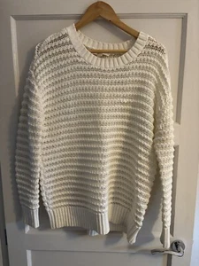 Michael Kors White Jumper Size 10 Oversized Fit  - Picture 1 of 6
