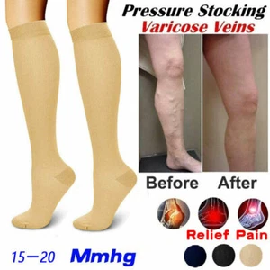 3Pare medias de compresion para varices 20-30 punta para hombre mujer BEST SOCKS - Picture 1 of 15