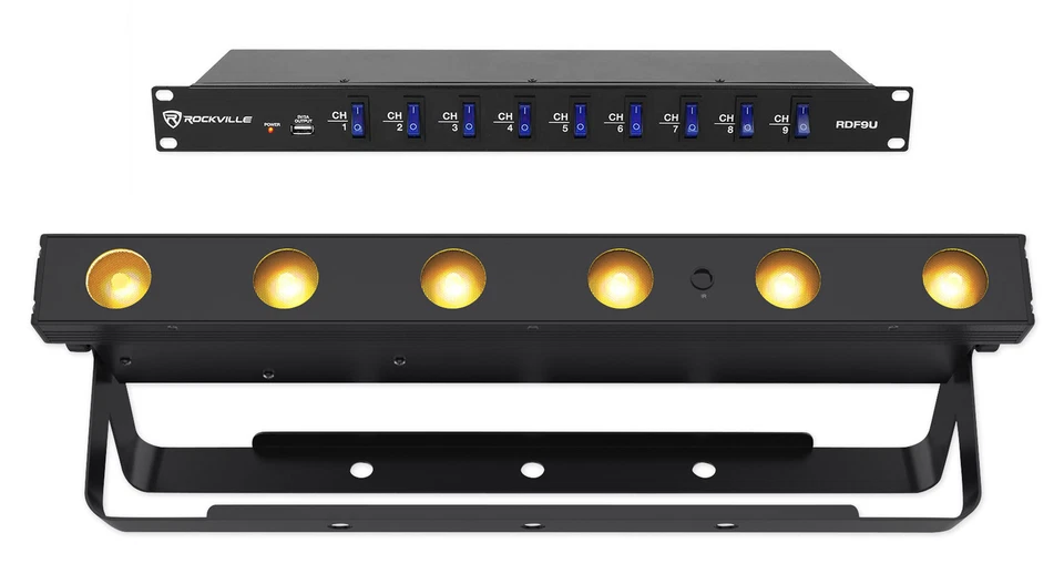 Chauvet DJ Ezlink Strip Q6 BT Wireless Battery Bluetooth Wash Light+Power Strip - Image 1 of 4