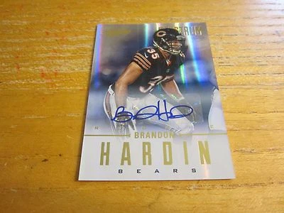 Brandon Hardin 2012 Absolute Spectrum Gold Autographs #108 #'d 194/299 NFL Bears - Image 1 of 2