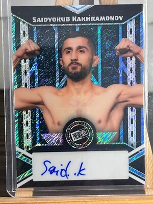 2024 Leaf Collective Saidyokub Kakhramonov Press Pass Auto BLUE Shimmer SP #/10 - Image 1 of 2