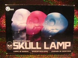 Fifty Skull-Shaped Desk Lamp Battery Powered Skeleton Colored Plastic NEW - Picture 1 of 16