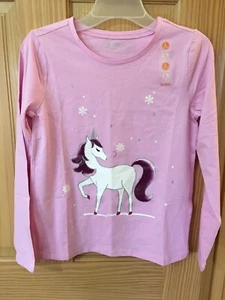 NWT Gymboree Unicorn Tee Shirt Top Girls Outlet Purple 5/6,7/8,10/12 - Picture 1 of 1