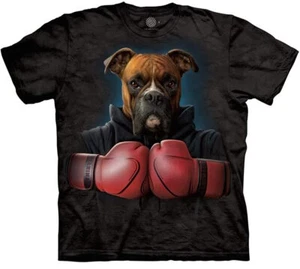 The Mountain Boxer Rocky UFC Boxing Gloves Dog Black Funny T-Shirt Adult 3X - Picture 1 of 6