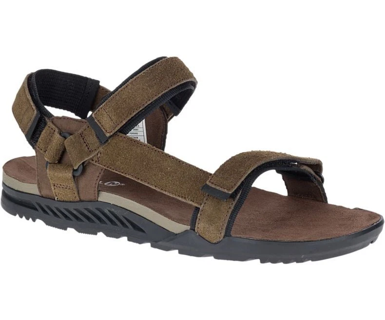 Merrell Quemado Falda Anders Tiras Hombre, Sandalias Par Aire Libre para Black - Imagen 1 de 1