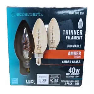 40-Watt Equivalent B11 Dimmable E12 Candelabra LED 3 packs - Picture 1 of 1