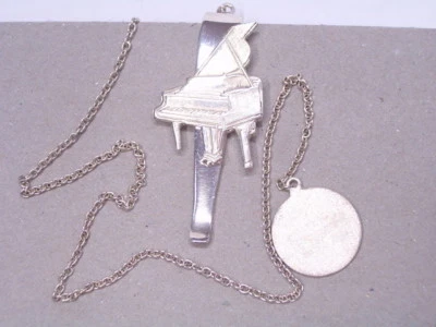 Segnalibro in Argento 925 con PIANOFORTE - segnapagina libro - musica - - Immagine 1 di 4