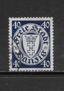 DANZIG SCOTT 186 USED VF - 1935 40pf DARK BLUE COAT OF ARMS ISSUE (B) - Picture 1 of 2