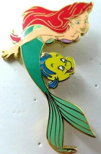Disney Pin Die kleine Meerjungfrau 15th Anniversary Arielle und Flunder LE 1500 #29789 - Bild 1 von 2