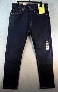 Levi's 506 Jeans Men's 33 x 32 Blue Denim Stretch Dark Wash Comfort Straight-Fit - Picture 1 of 12