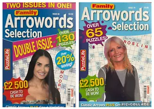 2 Family Arrowords Selection Puzzle Books 1 Double Issue Book Puzzle Magazines - Picture 1 of 1