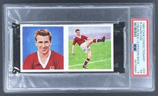 1960 Chix Footballers Double Picture Bobby Charlton #23 PSA 5