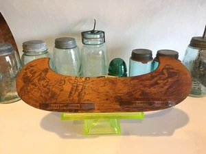 Scrimshawed Antique Sailor Nude Woman Siren Smoking Pipe Rack 1919 Rare Humidor - Picture 1 of 12