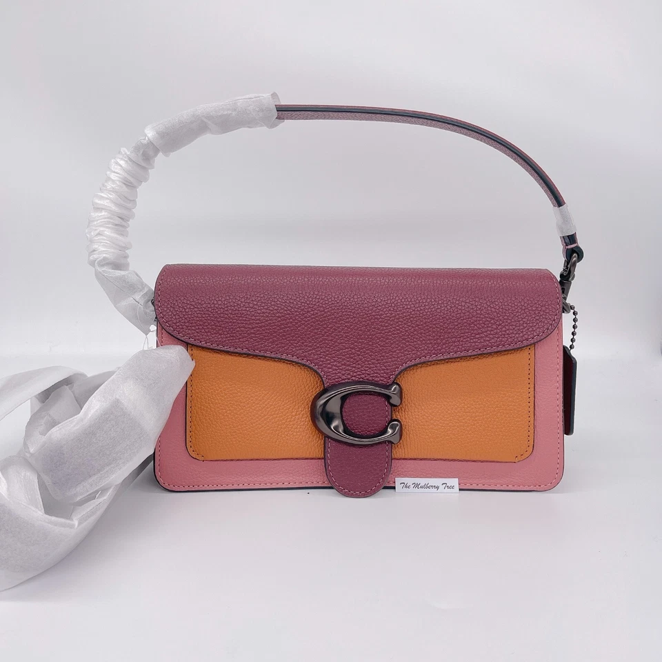 Coach Tabby Block Shoulder Bag 26 Purse Pink Multi Style 76105