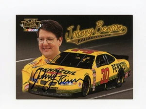 Johnny Benson 1997 Ultra Update Autogramme Auto handsigniert Fleer Embossed COA - Bild 1 von 3