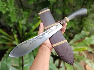 Custom Nessmuk machete camping knife 11” bearing steel forged, Horn, Rosewood - Picture 1 of 24