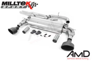 Milltek Audi RS3 8V Cat Back Exhaust Non-Resonated Black Oval Trims SSXAU740 - Picture 1 of 1