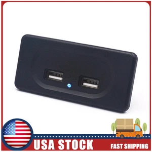 1PC 3.1A Double Port USB Chargeur Rapide Prise Panneau Prise Alimentation 12V Moto Voiture - Photo 1 sur 6