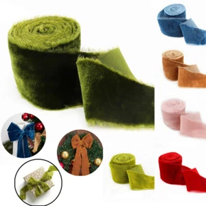 3yd Velvet Ribbon Christmas Home Decoration Wreath Packaging Decor Handcraft DIY - Picture 1 of 58
