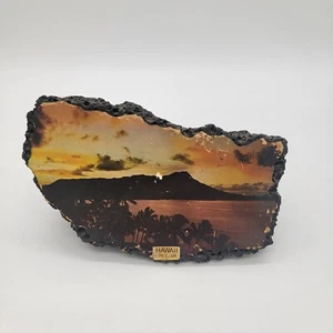 Vintage Hawaii On Lava Rock Desk Decor - Picture 1 of 5