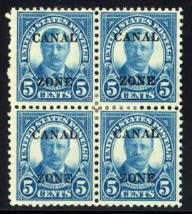 Canal Zone 1927 5c Scott# 103 Mint VF/XF Block Of Four Original Gum Hinged 🔥 - Picture 1 of 2