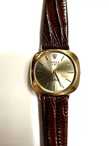 14K Rolex Vintage Cellini Ladies or Boys Strap Watch - Picture 1 of 9