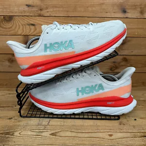 Scarpe da ginnastica Hoka One One da donna taglia UK 9,5 Mach 4 bianche Fiesta corsa su strada - Foto 1 di 13