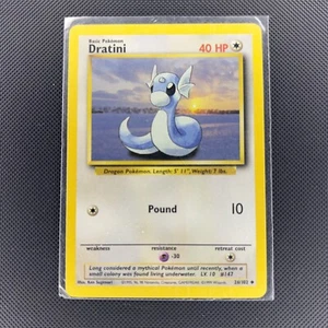 Dratini 26/102 Base Set Uncommon Unlimited Vintage Pokemon Card NM - Picture 1 of 2